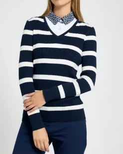 Pádraig Harrington Navy Cable Knit GolfJumper