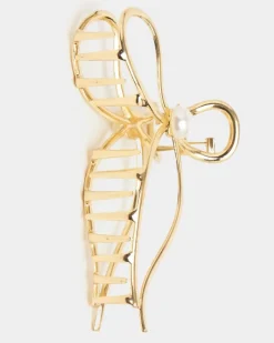 Pearl Bow Claw Clip