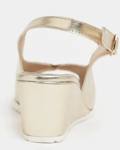 Peep-Toe Wedge Shoe