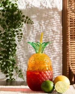 Pineapple With Straw Tumbler