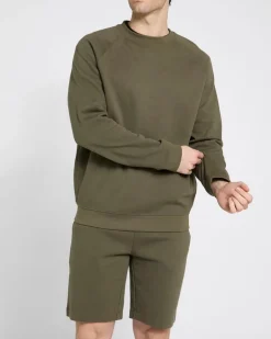 Pique Crew Neck Sweatshirt