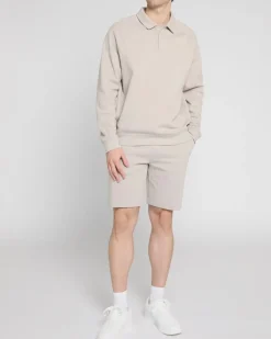 Pique Snap Placket Sweater