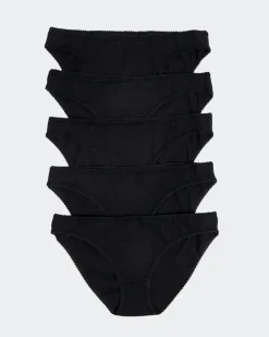 Plain Cotton-Rich Mini Briefs- Pack of 5