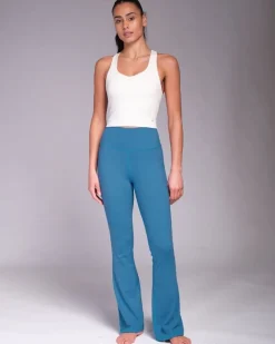 Powercut All-Day Wear Vintage Blue Flared Leggings