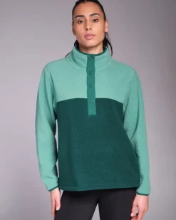 Powercut Ascend Half Snap Dusty Turquoise Fleece