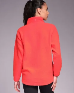 Powercut Ascend Quarter Zip Bright Red Fleece