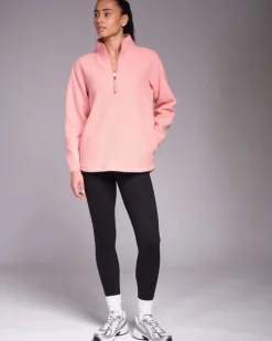 Powercut Ascend Quarter Zip Rose Elegance Fleece
