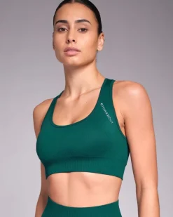 Powercut SOLID Seamless Sports Bra Jungle Green