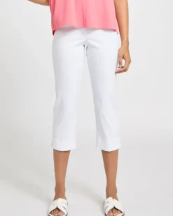 Pull On Stretch Crop Trousers