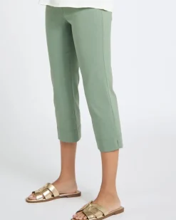 Pull On Stretch Crop Trousers