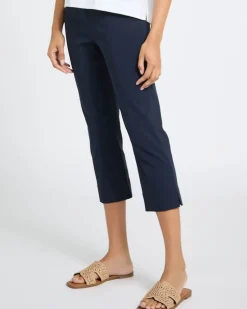 Pull On Stretch Crop Trousers