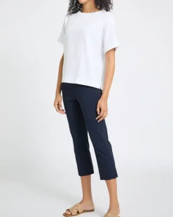 Pull On Stretch Crop Trousers