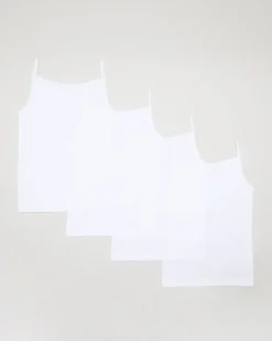 Pure Cotton Cami Vest - Pack Of 4 (2-10 Years)