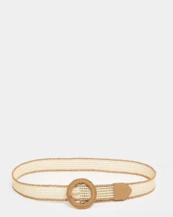 Raffia Suede Belt
