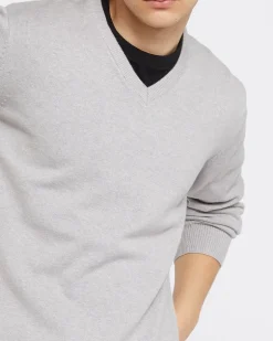 Regular Fit Cotton V-Neck Jumper