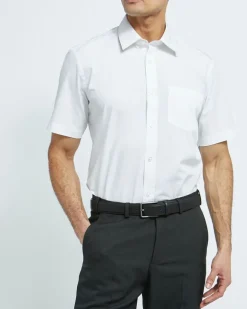 Regular Fit Short-Sleeved Cotton Rich Shirt