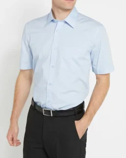 Regular Fit Short-Sleeved Cotton Rich Shirt
