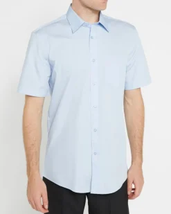 Regular Fit Short-Sleeved Cotton Rich Shirt