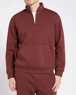 Relaxed Fit Half Zip Sweatshirt