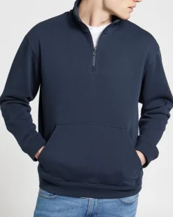 Relaxed Fit Half Zip Sweatshirt