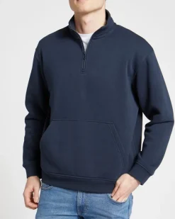 Relaxed Fit Half Zip Sweatshirt