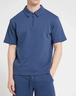 Rib Panel Fleece Polo