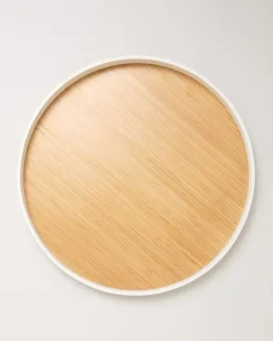 Round Bamboo Wood Tray