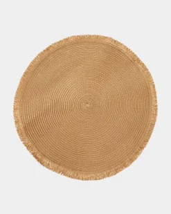 Round Placemat With Fringe Edge