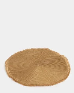 Round Placemat With Fringe Edge
