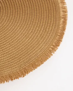 Round Placemat With Fringe Edge
