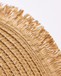 Round Placemat With Fringe Edge