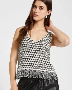 Savida Arti Fringe Knit Scallop Top