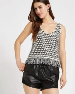 Savida Arti Fringe Knit Scallop Top
