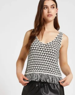 Savida Arti Fringe Knit Scallop Top