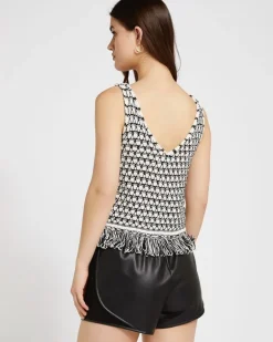 Savida Arti Fringe Knit Scallop Top