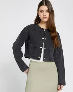 Savida Cropped Denim Jacket