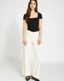 Savida Wide Leg High Rise Pocket Jeans