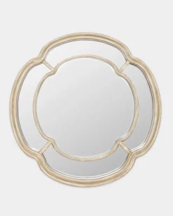 Scalloped Wood Mirror