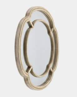 Scalloped Wood Mirror