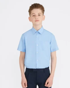 Short-Sleeved Non Iron Shirt - Pack of 3 - (4-16 Years)