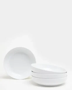 Simple White Large Pasta Bowl - Pack Of 4