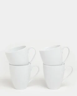 Simply White Mugs - Pack Of 4