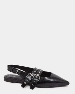 Slingback Buckle Eyelet Shoe