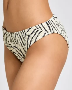 Smocked High Leg Bikini Brief
