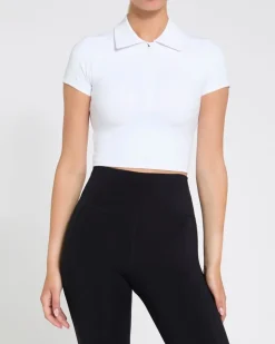 Soft Sculpt Crop Polo Top