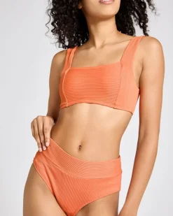 Square Neck Rib Bikini Top