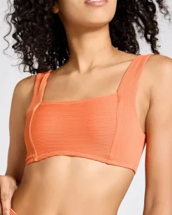 Square Neck Rib Bikini Top