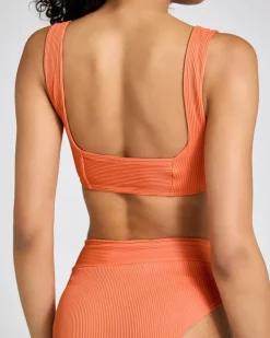 Square Neck Rib Bikini Top