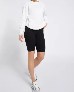 Stretch Cotton Black Bicycle Shorts
