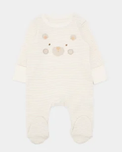 Stripe Bear Sleepsuit (Newborn-12 Months)